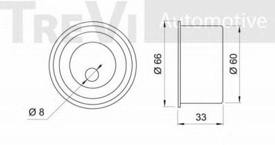TREVI AUTOMOTIVE td1317 -  Натяжной ролик, ремень ГРМ